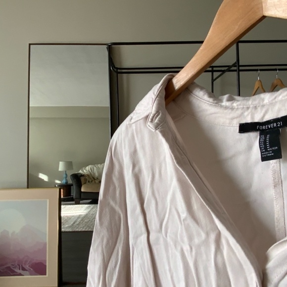 Forever 21 Creamy Button-Up Tee - Picture 4 of 4